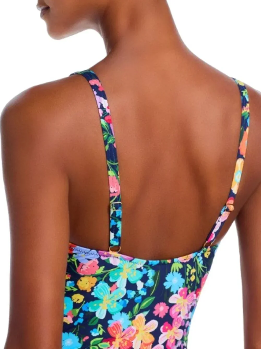 Johnny Was Wild Bloom Ruched One Piece Swimsuit